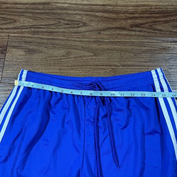 Adidas Climalite Soccer Shorts Blue Drawstring Logo Women’s Size Large - Picture 2 of 8